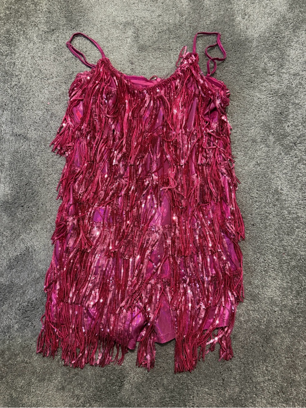 12th Tribe Pink Sequin Fringe Dress